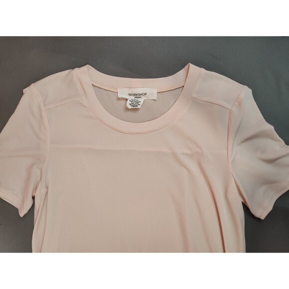 Women's Workshop Short Sleeve Jersey Shirt Dress Light Pink XS - Picture 4 of 5